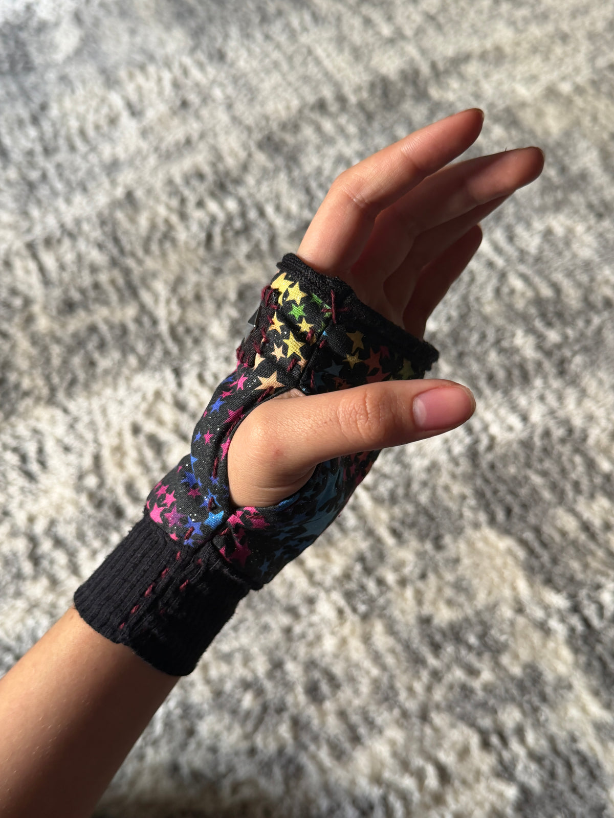 emo fingerless gloves