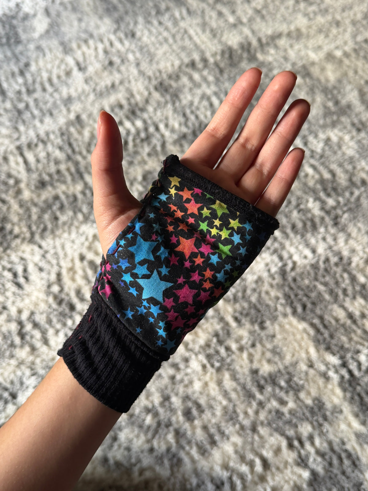 emo fingerless gloves